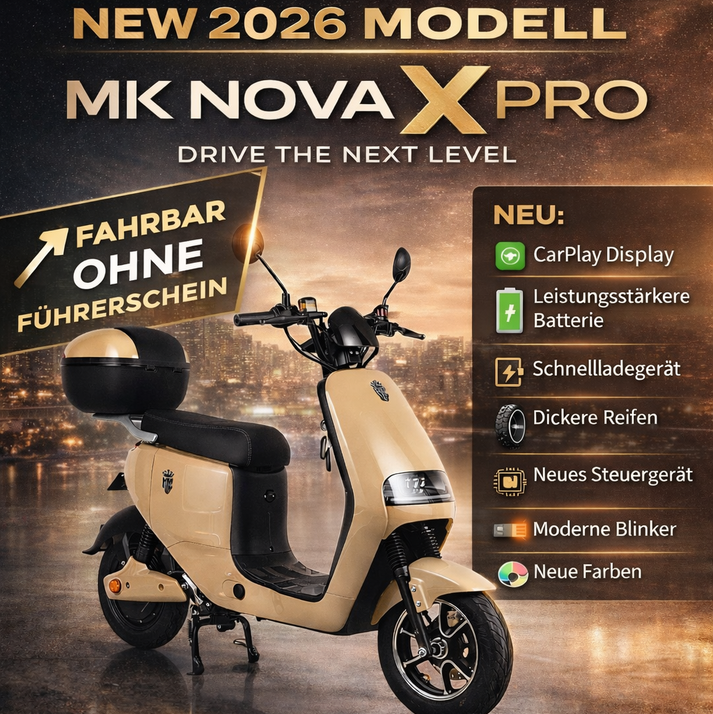 E-Roller MK Nova X Pro CarPlay 25/55km/h