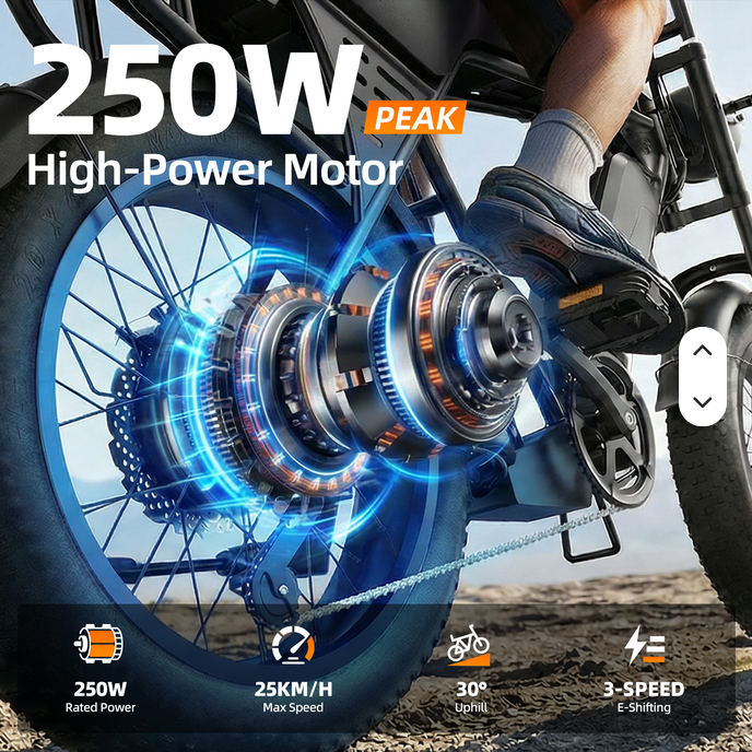 Aairsk X5 City E-Bike 20 Zoll Fatbike 25km/h