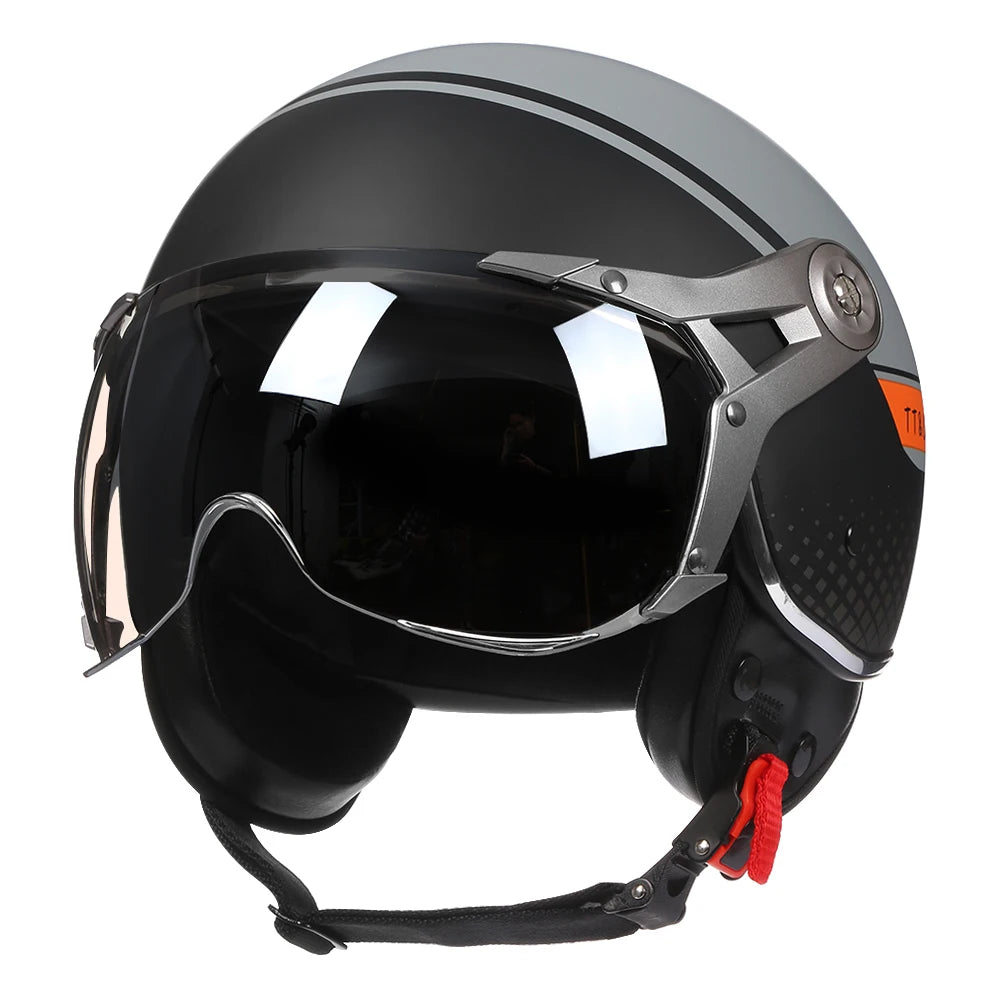 BLD Retro Chopper Halbhelm 3/4 – DOT-zertifiziert