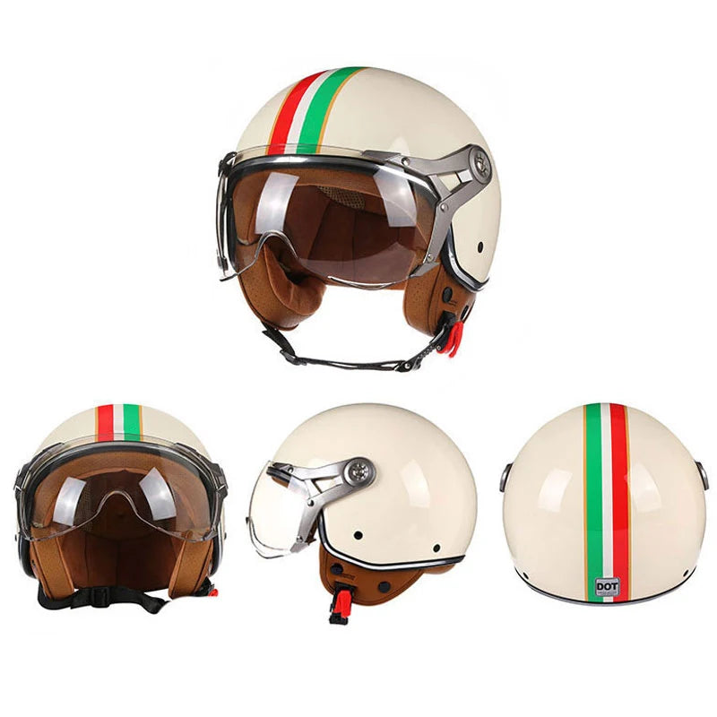 BLD Retro Chopper Halbhelm 3/4 – DOT-zertifiziert
