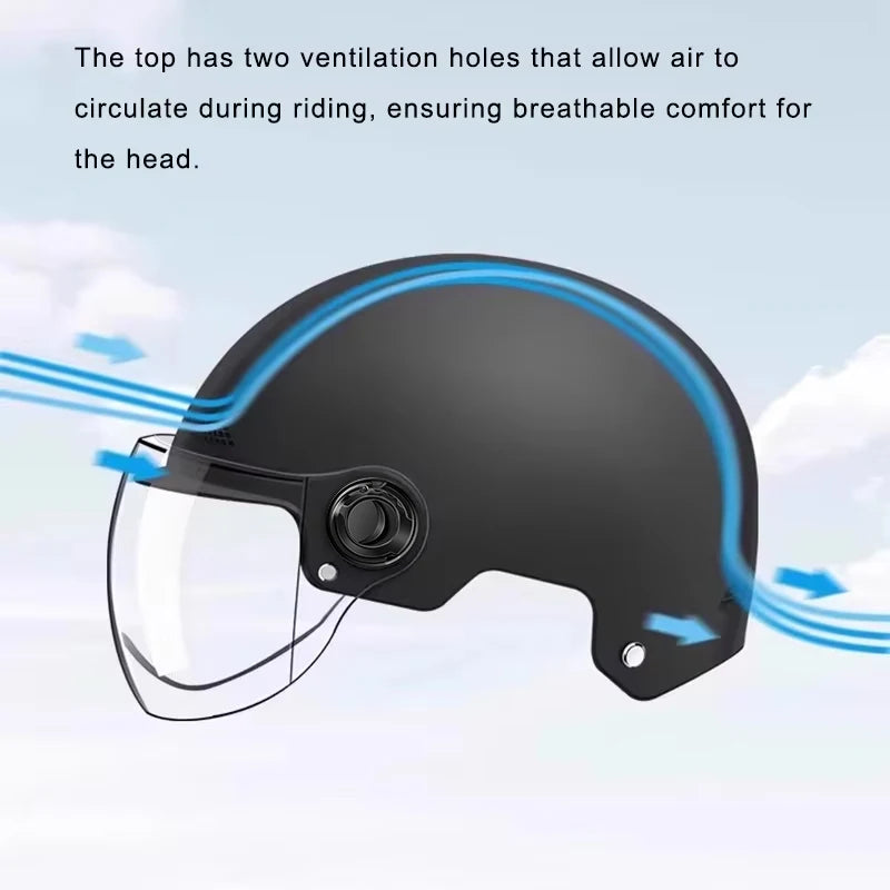 BHTK Retro Halbhelm – Ultraleicht, DOT/ECE-zertifiziert, Unisex