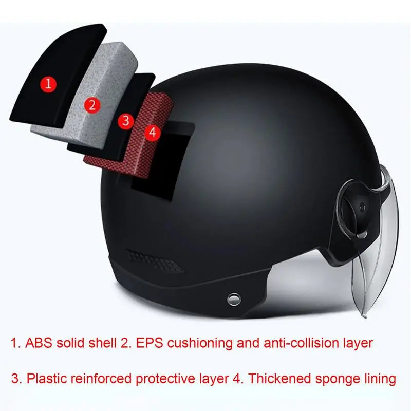 Vintage Halbhelm – E-Scooter & Motorrad, 3C