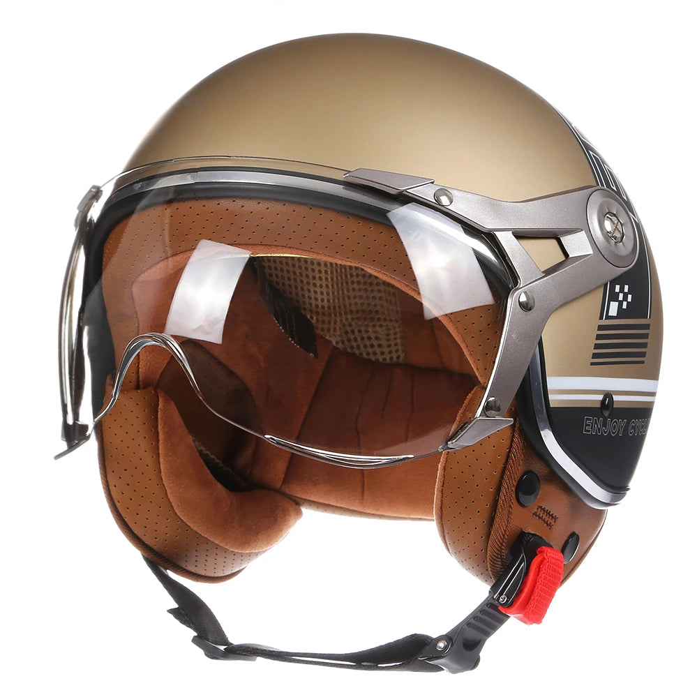 BLD Retro Chopper Halbhelm 3/4 – DOT-zertifiziert