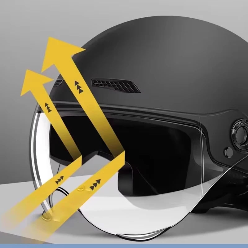 BHTK Retro Halbhelm – Ultraleicht, DOT/ECE-zertifiziert, Unisex